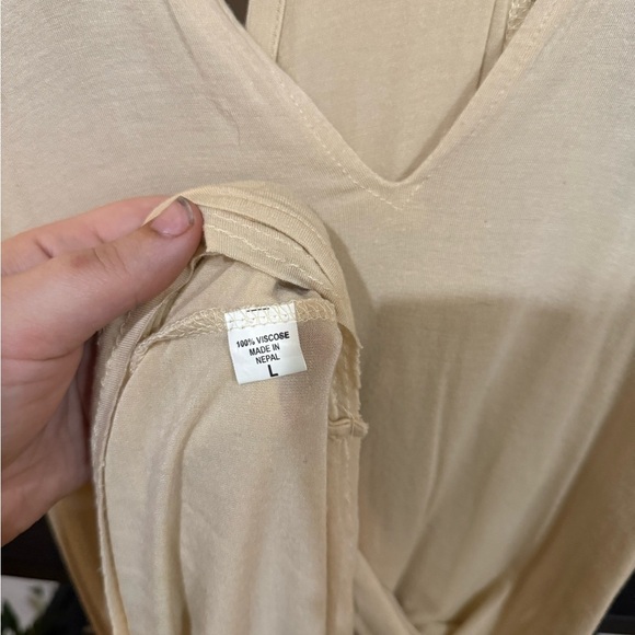 coco + carmen Cream Women's Dress with kimono on top - Picture 8 of 11